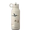 Liewood flaska - Falk water bottle - Little dragon / Dark sandy mix - 350 ml 