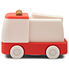 Liewood nattlampa till barnrumnet - Winston - Fire truck Aurora red mix. Fin doppresent