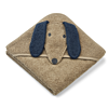 Liewood babyhandduk med luva - Dog Oat mix