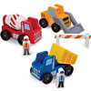 Träbilar - 3 bilar - vägarbete set - Melissa & Doug. Rolig leksak i trä