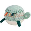 Tygboll med klocka, sköldpaddan Turbo - Sebra - babyleksak