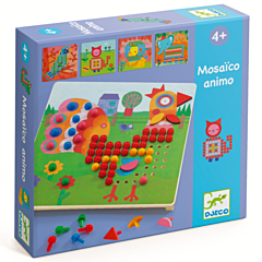 Djeco - Peg art - skapa med ploppar - Mosaico Animo. Roligt pyssel