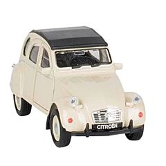 Bil i metall - Citroen 2CV - creme 