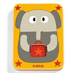 Djeco - Pussel - Max & Co i 3 lager - pedagogisk leksak