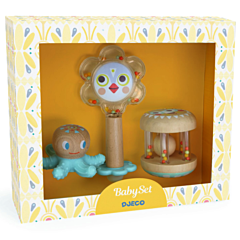 Djeco - Presentset Babykit, leksaker 3 st. Roliga leksaker och fin doppresent