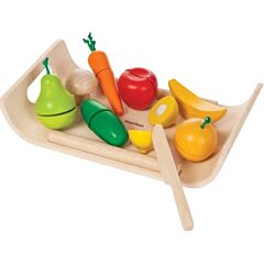 Leksaksmat - Frukt och grönt i trä - ekologisk från PlanToys