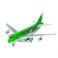 Flygplan i metall - med ljud och ljus - grön
