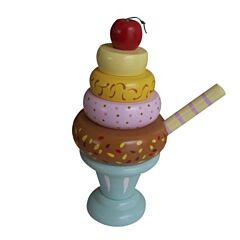 Glass med stapelringar - mintgrön - Magni