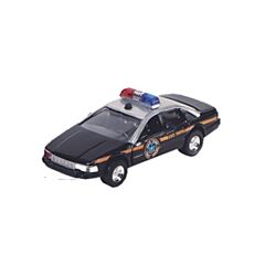 Bil i metall - Sonic state rescue, polisbil med ljud - svart