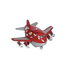 Flygplan i metall - med ljud och ljus - röd