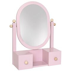 Smyckeskrin med spegel, rosa - Jabadabado