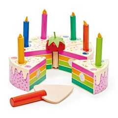 Leksaksmat - Tårta med ljus, regnbåge - Tender Leaf Toys