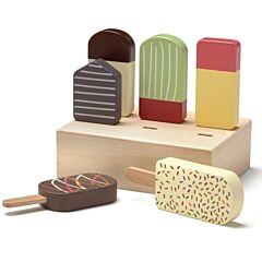 Leksaksmat - pinnglassar i trä i låda - Kids Concept