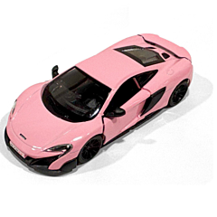 Modellbil i metall - MCLAREN 675 LT - ljus rosa. Leksak