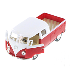Modellbil i metall - Classic Volkswagen pick-up 1963 - röd. Leksak