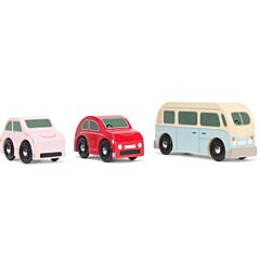 Träbilar - 3 bilar - retro - Le Toy Van 