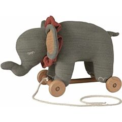 Dragleksak, stickad - elefant 
