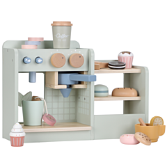 Little Dutch - Leksaksmat - Kaffemaskin, espresso i trä, XL. Leksak