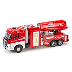 Bil i metall - Brandbil med ljus och ljud, turbo jet vattenkanon - Magni. Rolig leksak