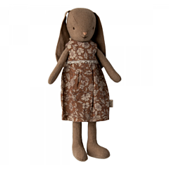 Maileg Kanin - size 1, brown i klänning - flicka med långa öron. Rolig Maileg leksak