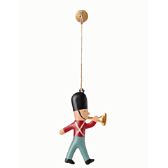 Maileg julpynt - Gardist med trumpet att hänga upp, metall. Jul