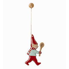Maileg julpynt - Tomtenisse med sked att hänga upp, metall. Jul