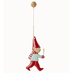 Maileg julpynt - Tomtenisse med ljus att hänga upp, metall. Jul