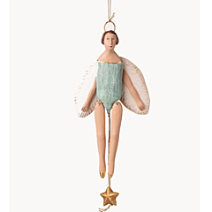 Maileg julpynt - Ängel sprattelgubbe med gloria, Liten - Mint. Jul