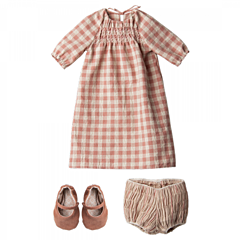 Maileg Kaninkläder - size 5 - klänning och sko - leksak