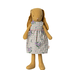 Maileg kanin - mini, size 2, dammig gul i klänning - flicka med långa öron. Fin leksak