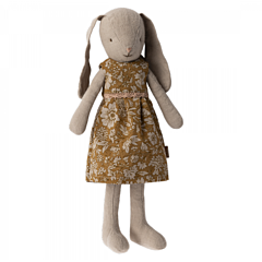 Maileg kanin - size 1, blommig klänning - flicka med långa öron. Leksak
