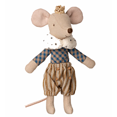 Maileg mus - Prins storebror med krona. Leksak