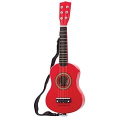Gitarr i trä - röd - New Classical Toys