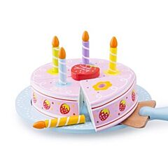 Leksaksmat - Tårta i trä med ljus - New Classic Toys 
