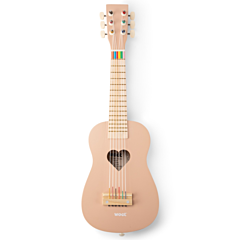 Gitarr i trä - rosa, hjärta - New Classic Toys. Leksak