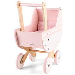 Dockvagn i trä - rosa - New Classic Toys till dockor och naller. Rolig leksak