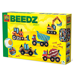 Pärlplatta - Byggarbetsplats - 2400 pärlor - SES Creative. Pyssel