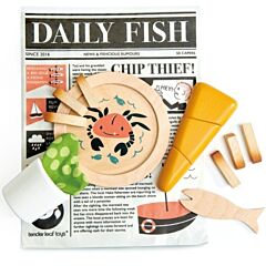 Matleksaker i trä - Fish & chips set 