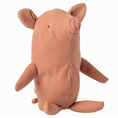 Maileg - Gris i tyg - Truffle small. Roligt gosedjur och fin doppresent