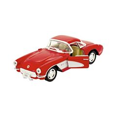 Bil i metall - Chevrolet Corvette (1957) - röd