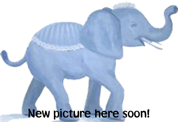Kalasmuggar - elefant - ljusblå - 8 st